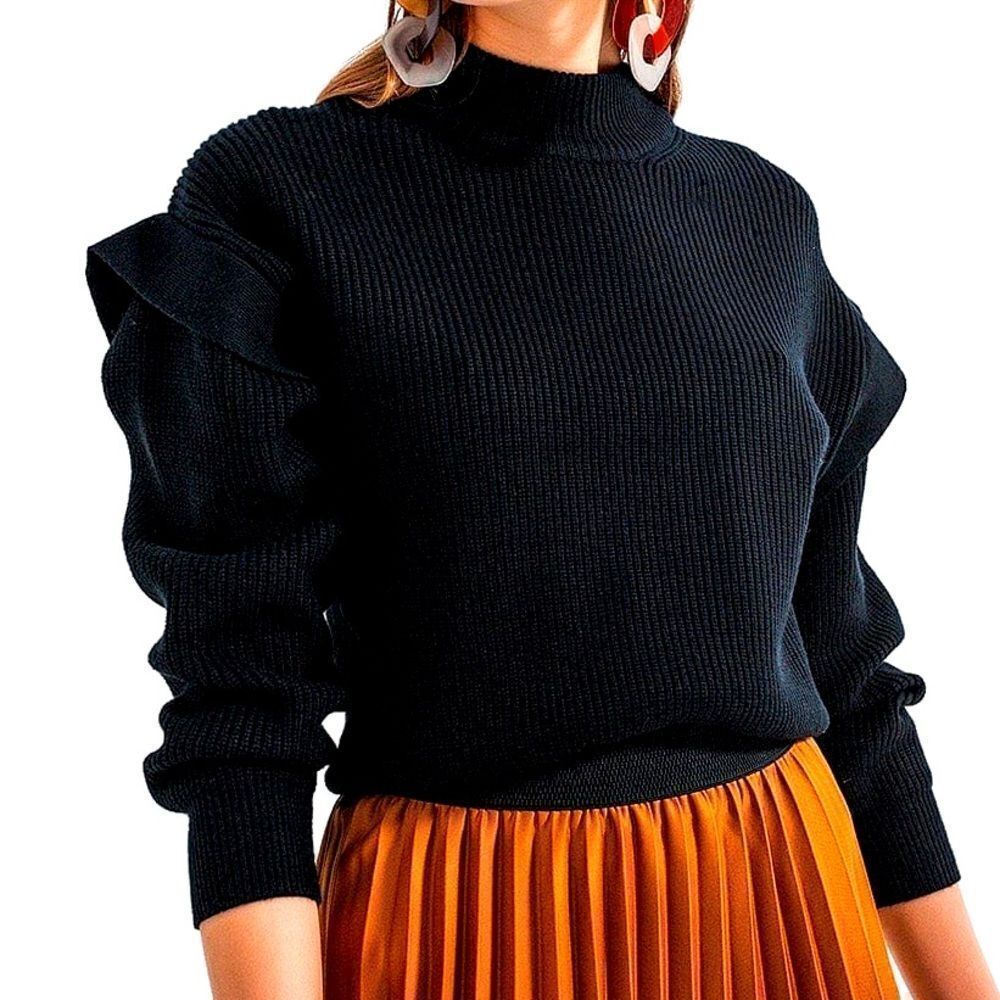 New Q2 Detailed Sleeve Sweater - Picture 2 of 8